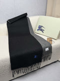 Burberry Embroidered Reversible Fringed Scarf product image 1, provided for visual reference and product detail review