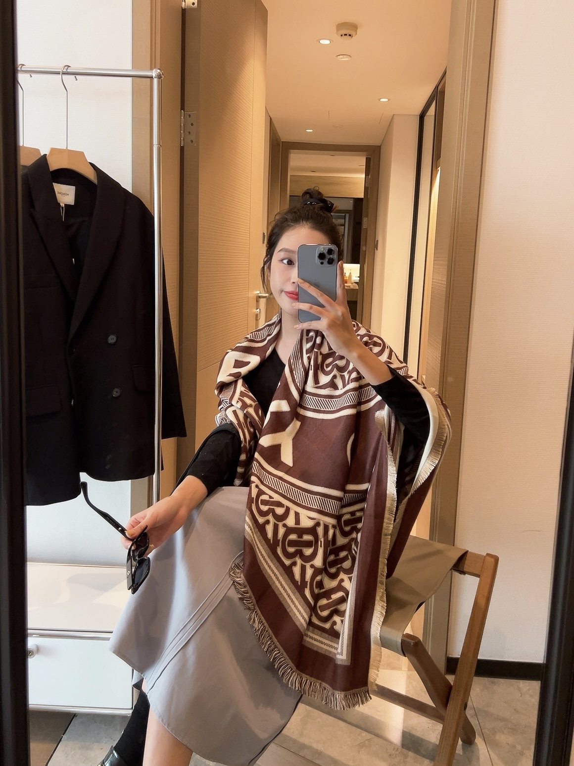 Burberry Graphic Square Scarf product image 9, provided for visual reference and product detail review