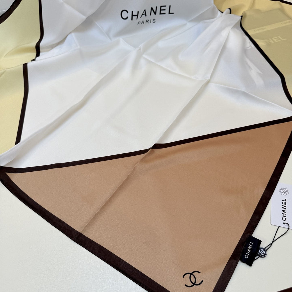Chanel Blue Color-Block Square Scarf product image 11, provided for visual reference and product detail review
