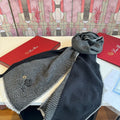 Loro Piana Black & White Herringbone Scarf product image 1, provided for visual reference and product detail review