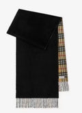 Burberry Reversible Fringed Plaid Scarf product image 1, provided for visual reference and product detail review