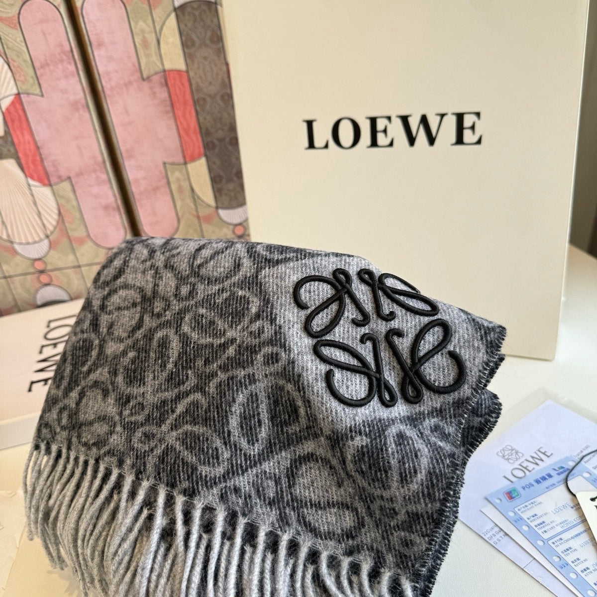 Loewe Reversible Fringe Pattern Scarf product image 6, provided for visual reference and product detail review