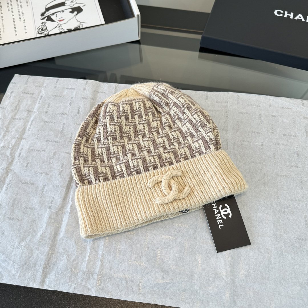 Chanel Logo Knit Hat, Scarf & Gloves Set product image 13, provided for visual reference and product detail review