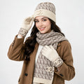 Chanel Logo Knit Hat, Scarf & Gloves Set product image 1, provided for visual reference and product detail review