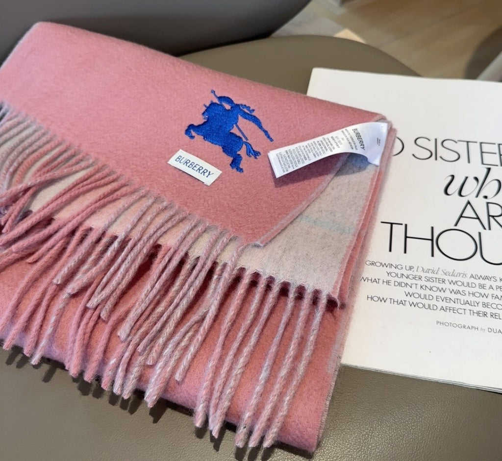 Burberry Reversible Plaid Fringed Scarf product image 12, provided for visual reference and product detail review