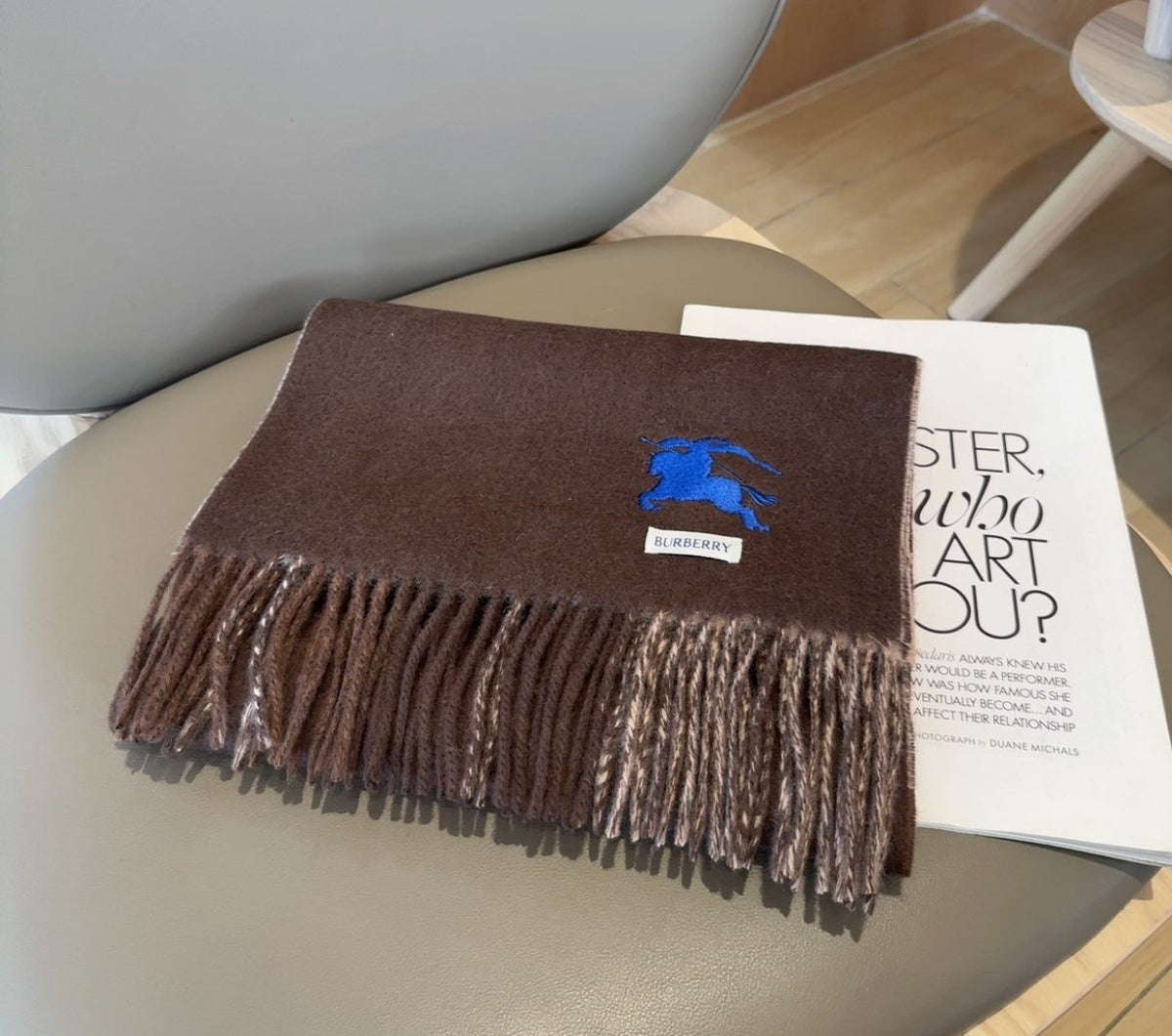 Burberry Reversible Plaid Fringed Scarf product image 10, provided for visual reference and product detail review