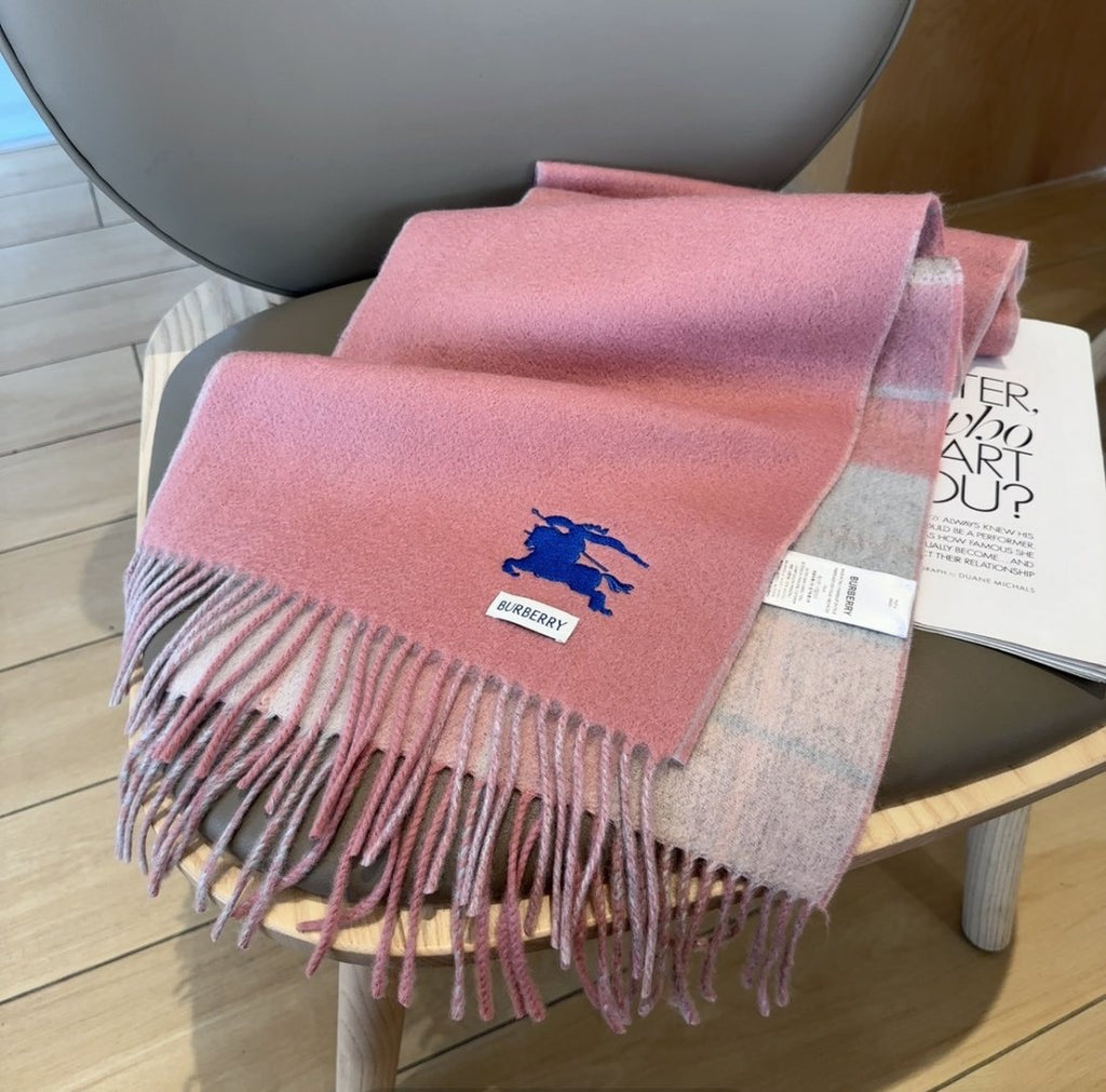 Burberry Reversible Plaid Fringed Scarf product image 11, provided for visual reference and product detail review