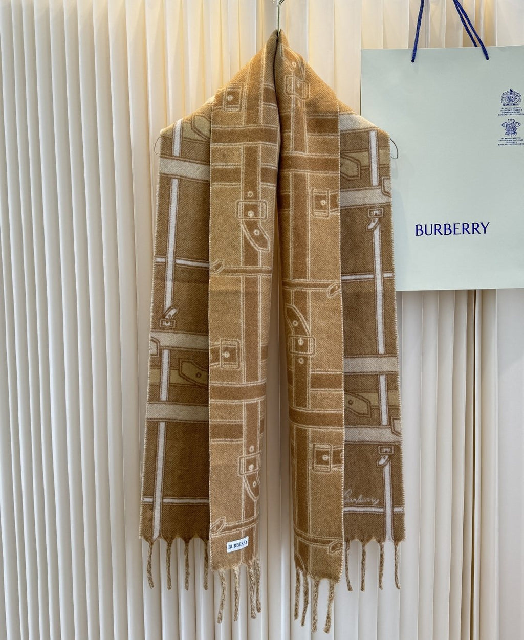 Burberry Geometric Fringed Scarf product image 9, provided for visual reference and product detail review