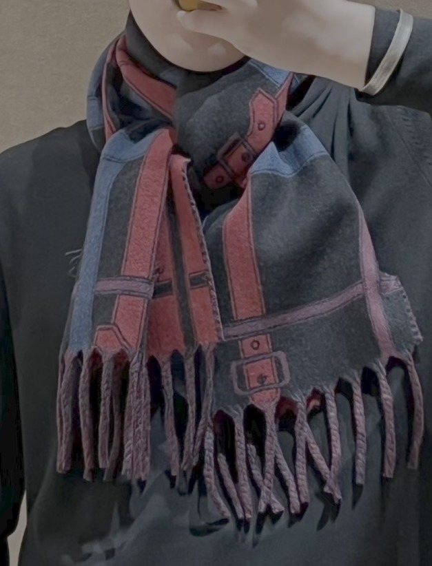 Burberry Geometric Fringed Scarf product image 2, provided for visual reference and product detail review
