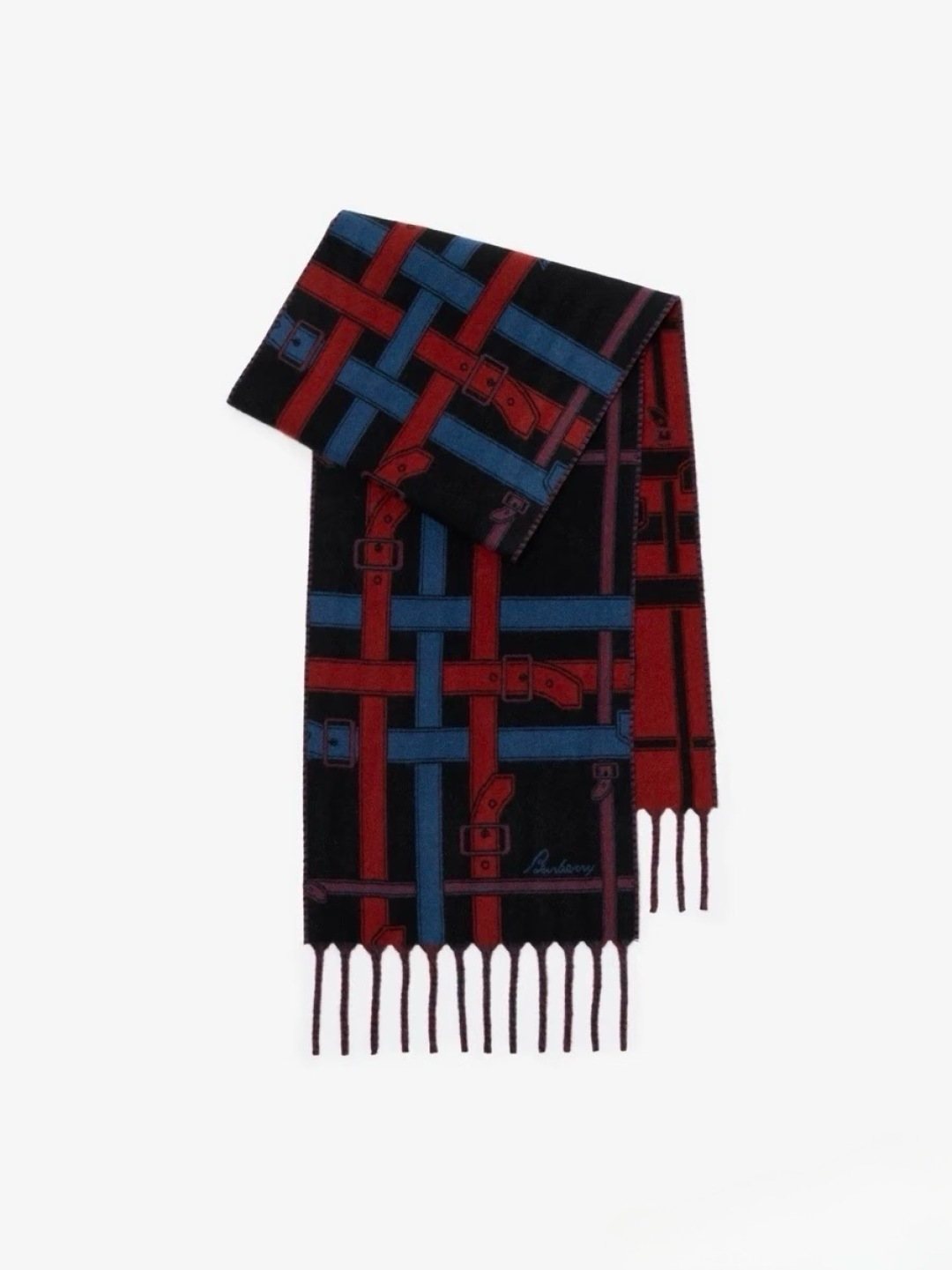 Burberry Geometric Fringed Scarf product image 3, provided for visual reference and product detail review