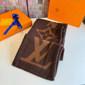 Louis Vuitton Brown and Tan Motif Scarf product image 1, provided for visual reference and product detail review