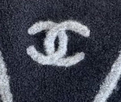 Chanel Black Ivory Trim Triangular Scarf product image 5, provided for visual reference and product detail review