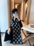 Gucci Woven Geometric Motif Fringe Scarf product image 1, provided for visual reference and product detail review
