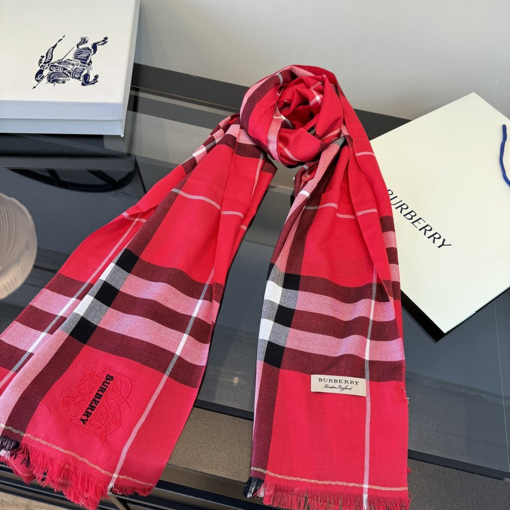 Burberry Plaid Fringe Cashmere Scarf product image 11, provided for visual reference and product detail review