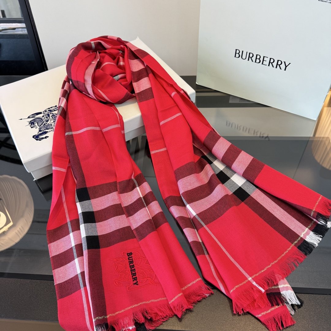 Burberry Plaid Fringe Cashmere Scarf product image 6, provided for visual reference and product detail review