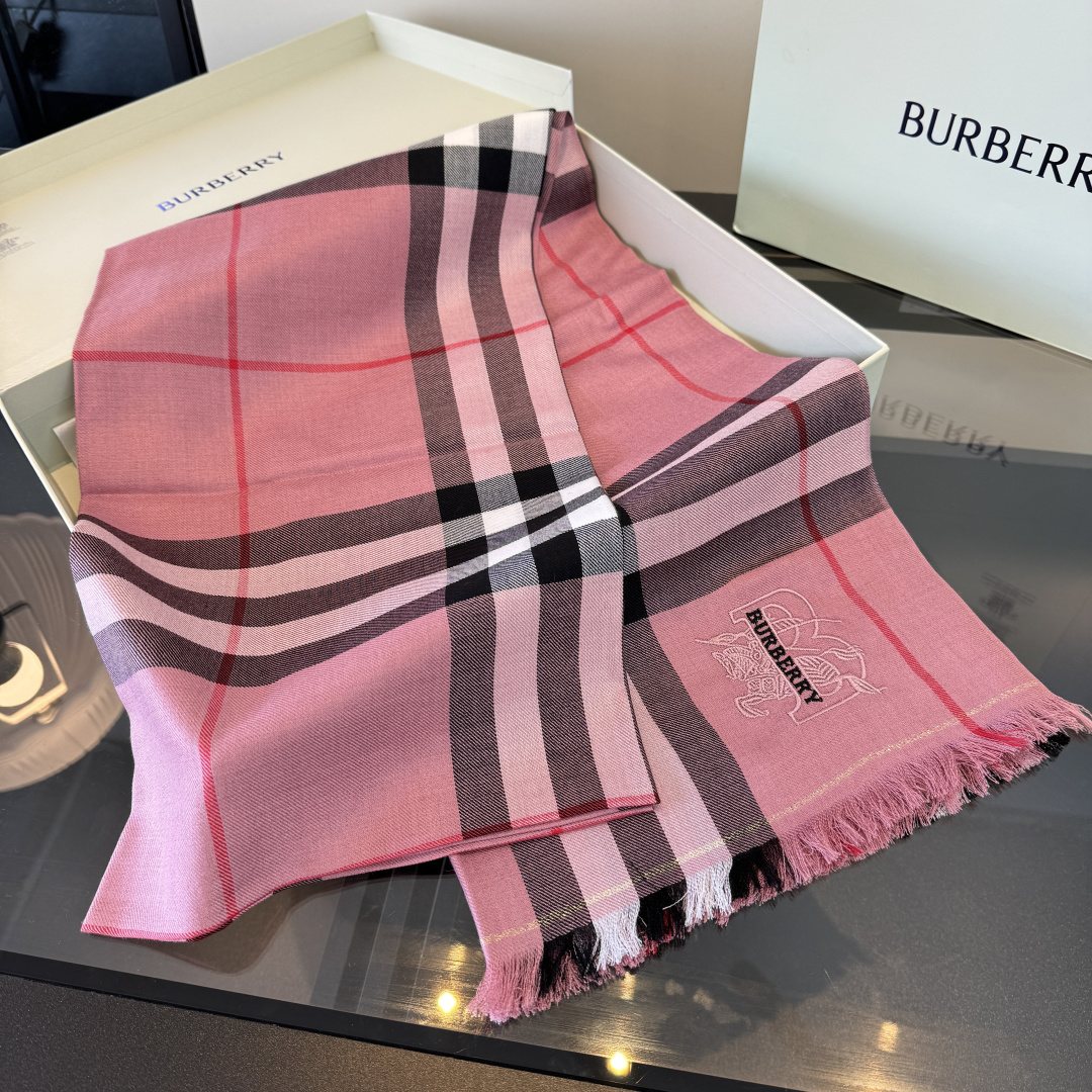 Burberry Plaid Fringe Cashmere Scarf product image 13, provided for visual reference and product detail review
