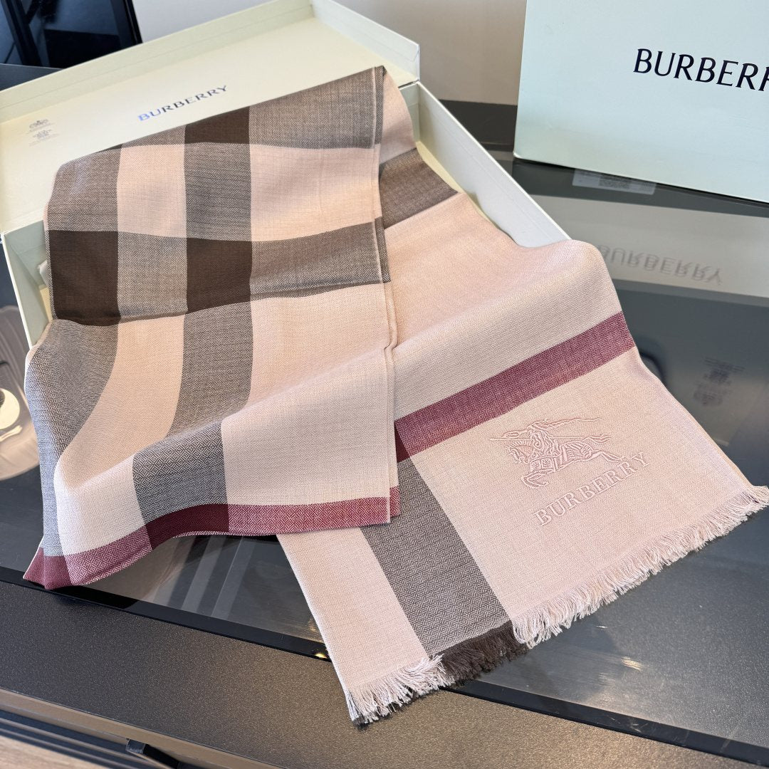 Burberry Plaid Fringe Cashmere Scarf product image 12, provided for visual reference and product detail review