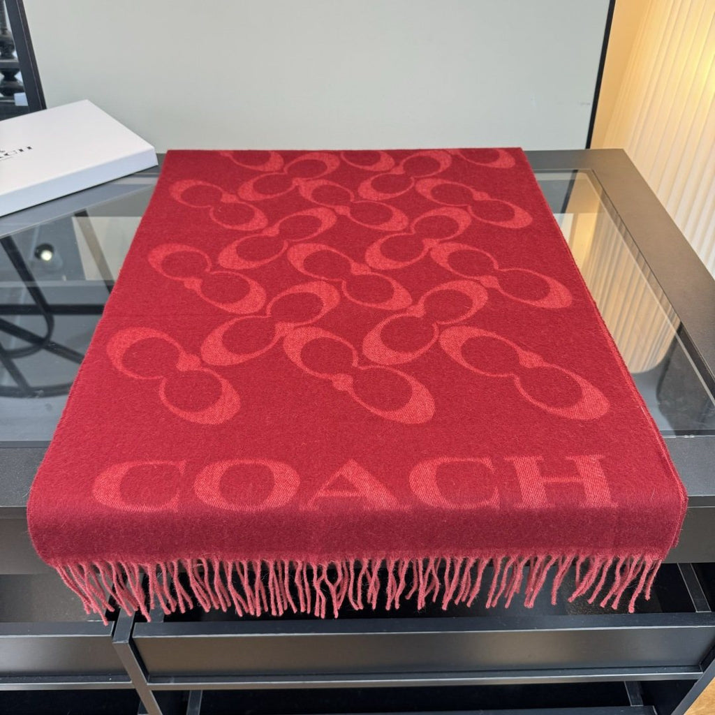 Coach C Motif Fringed Scarf product image 4, provided for visual reference and product detail review