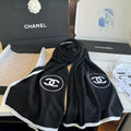 Chanel Contrast-Trim Logo Scarf product image 1, provided for visual reference and product detail review