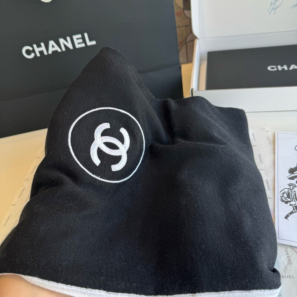 Chanel Contrast-Trim Logo Scarf product image 11, provided for visual reference and product detail review