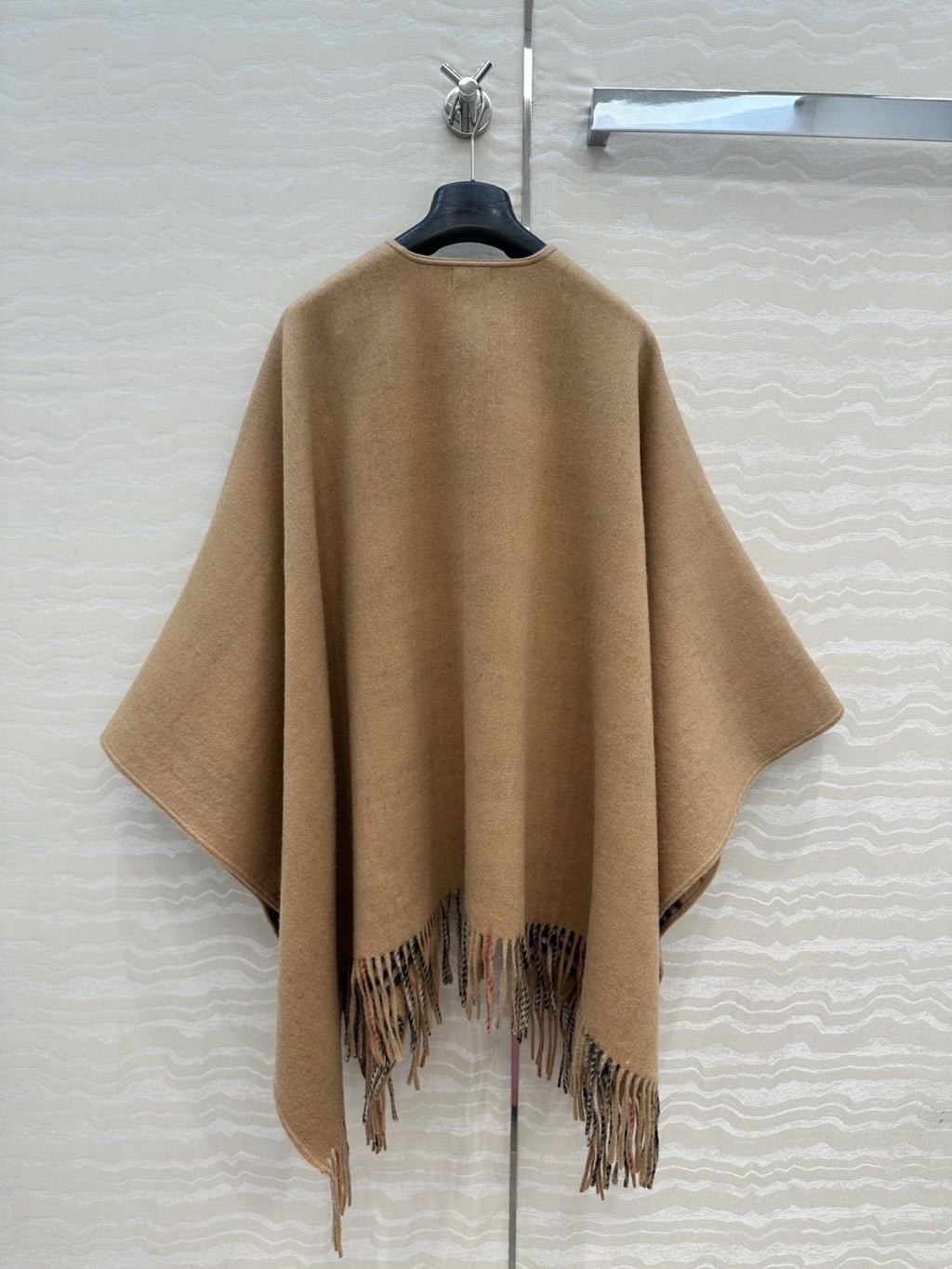 Burberry Fringed Plaid-Panel Poncho product image 8, provided for visual reference and product detail review