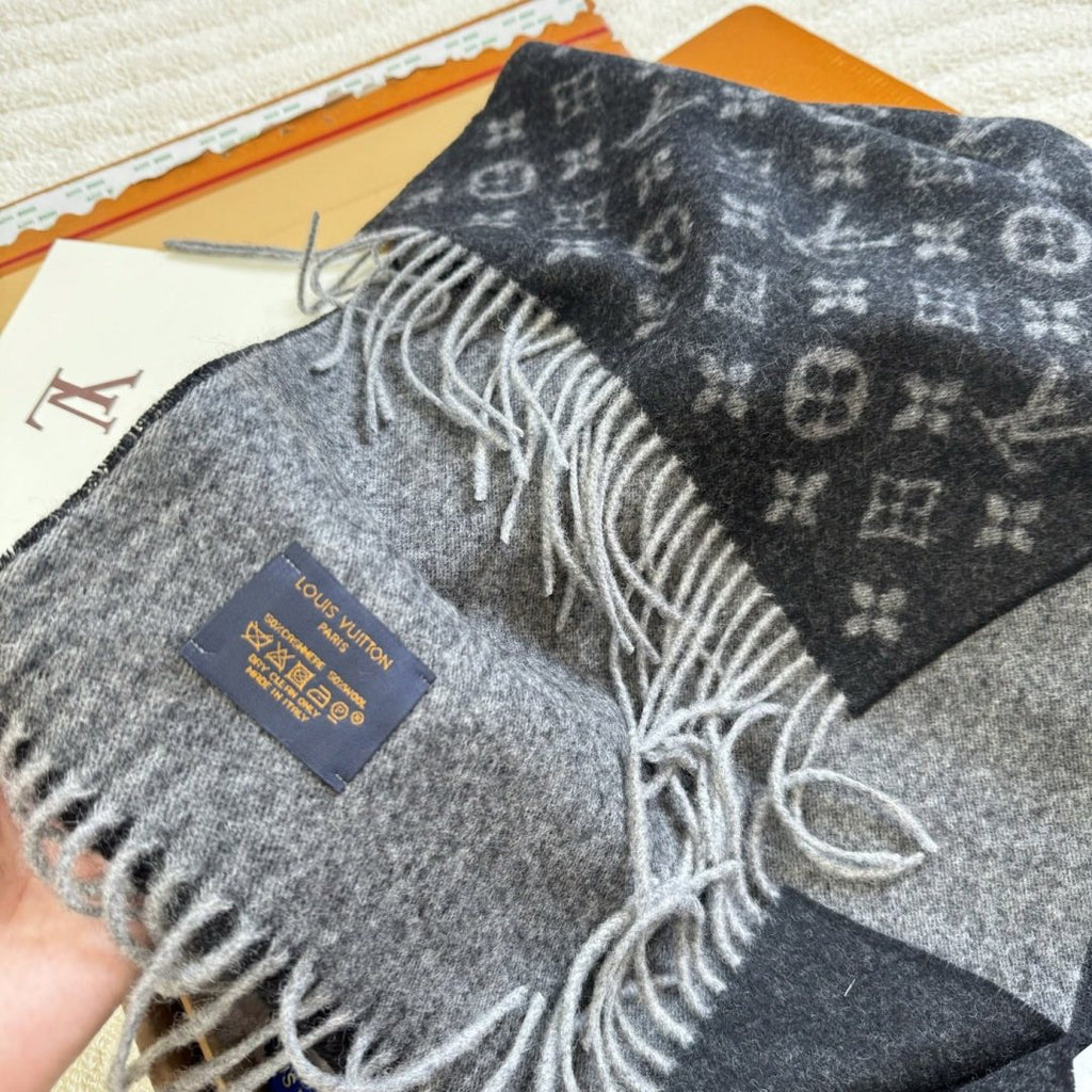 Louis Vuitton Two-Tone Reversible Monogram Scarf - 30 x 180 cm product image 17, provided for visual reference and product
