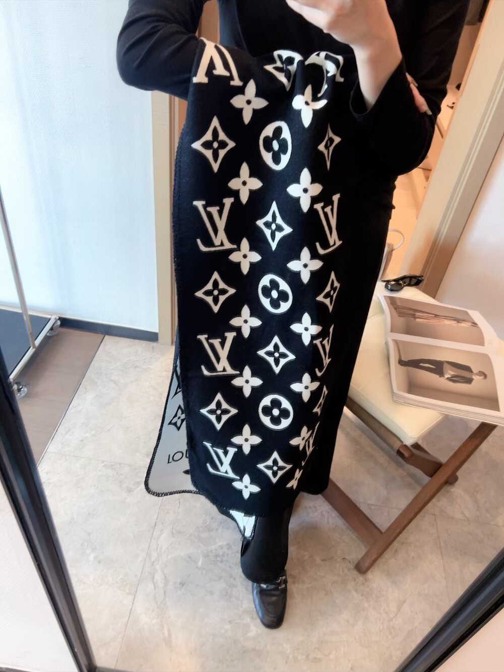 Louis Vuitton Monogram Scarf product image 8, provided for visual reference and product detail review