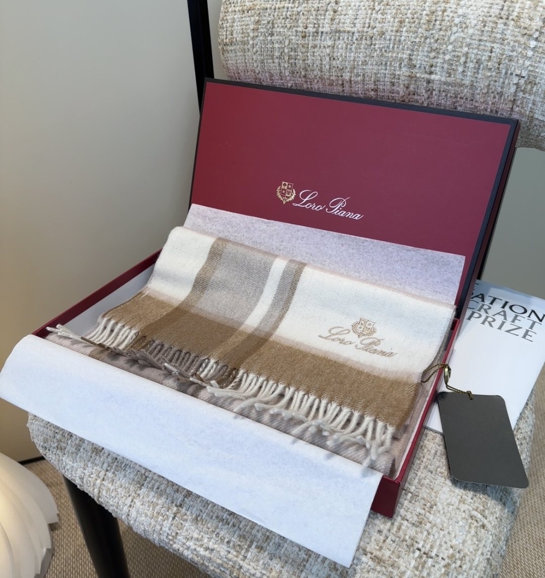 Loro Piana Fringed Plaid Scarf product image 14, provided for visual reference and product detail review