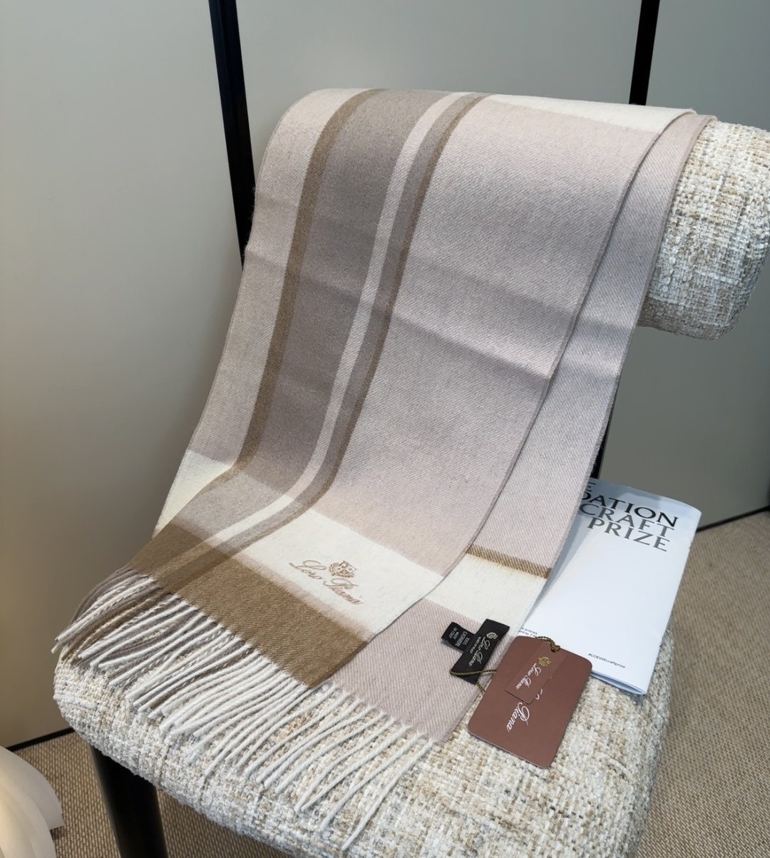 Loro Piana Color-Block Plaid Fringed Scarf product image 13, provided for visual reference and product detail review