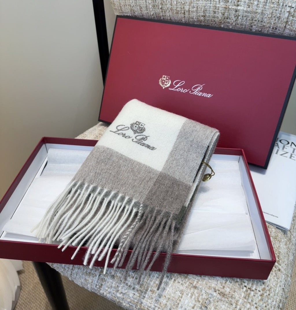 Loro Piana Fringed Plaid Scarf product image 16, provided for visual reference and product detail review