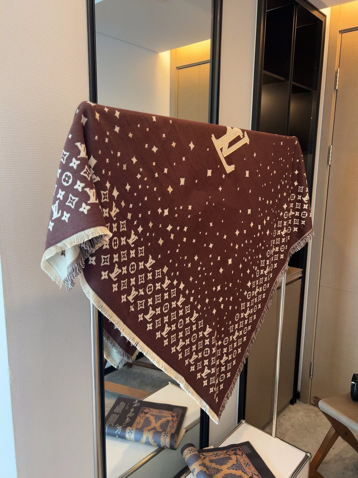 Louis Vuitton Starry Monogram Fringed Wrap product image 12, provided for visual reference and product detail review