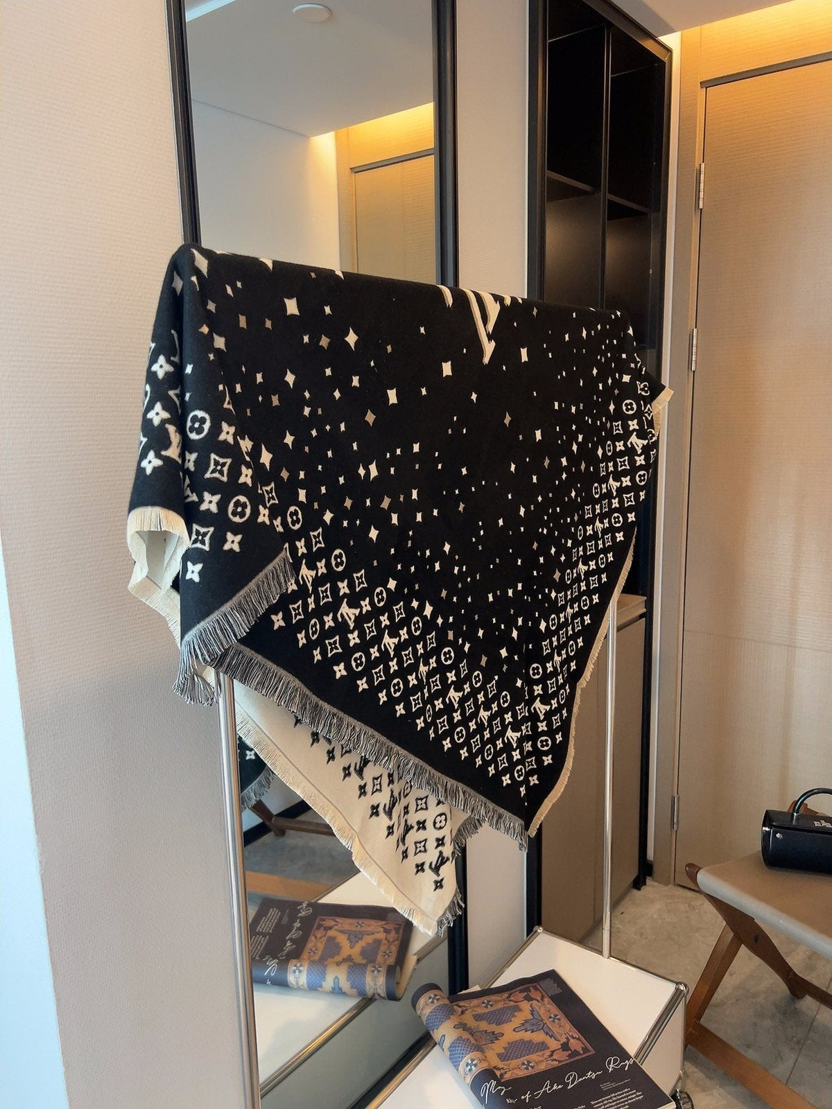 Louis Vuitton Starry Monogram Fringed Wrap product image 8, provided for visual reference and product detail review