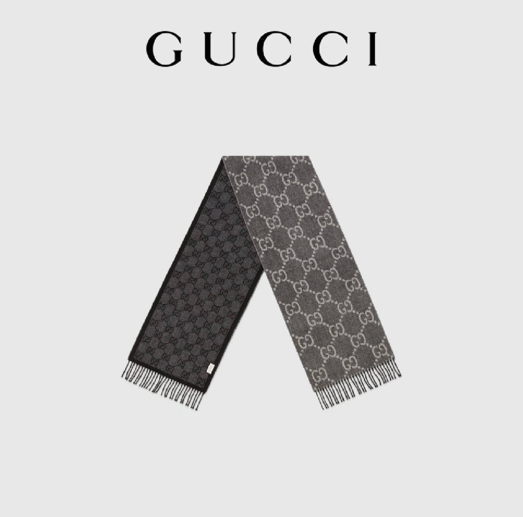 Gucci Interlocking G Fringed Scarf product image 1, provided for visual reference and product detail review