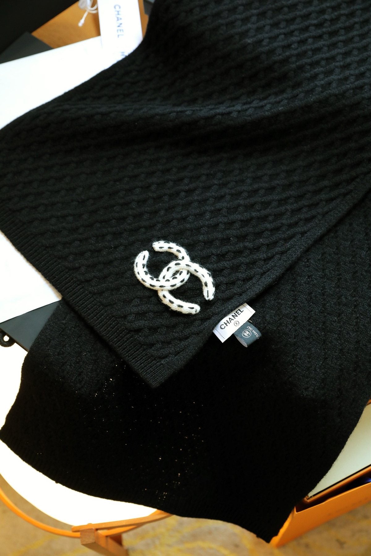 Chanel Diamond Knit Scarf product image 12, provided for visual reference and product detail review