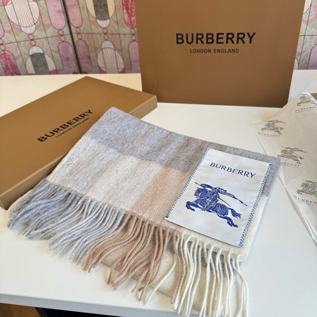 Burberry Yellow Brown Plaid Scarf product image 10, provided for visual reference and product detail review