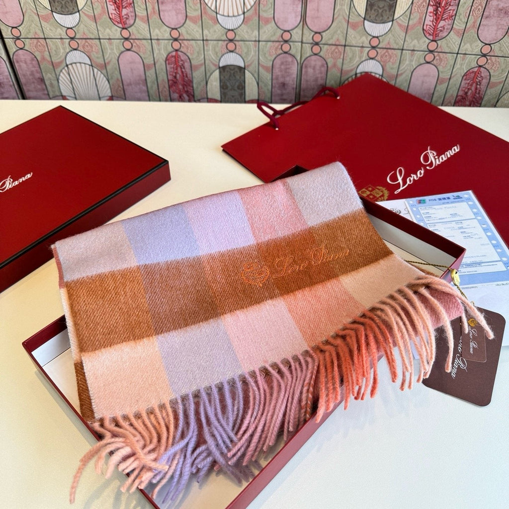 Loro Piana Oversized Check Fringed Scarf product image 13, provided for visual reference and product detail review
