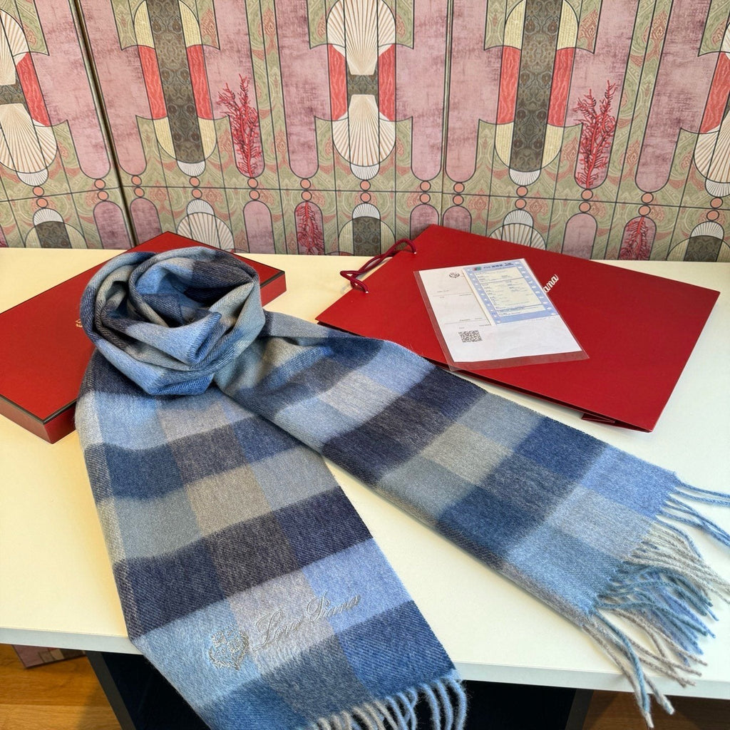 Loro Piana Oversized Check Fringed Scarf product image 11, provided for visual reference and product detail review
