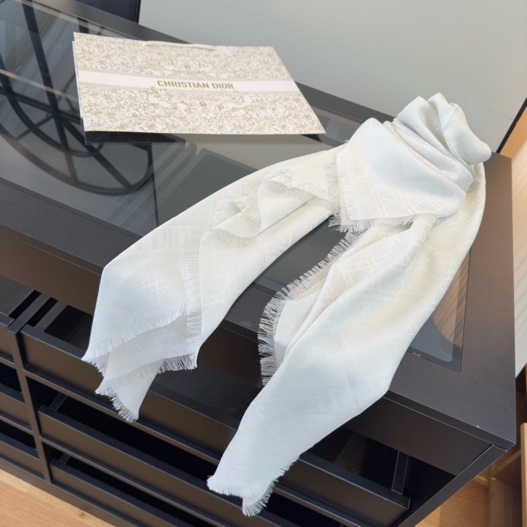 Dior Geometric Jacquard Fringed Square Scarf product image 12, provided for visual reference and product detail review