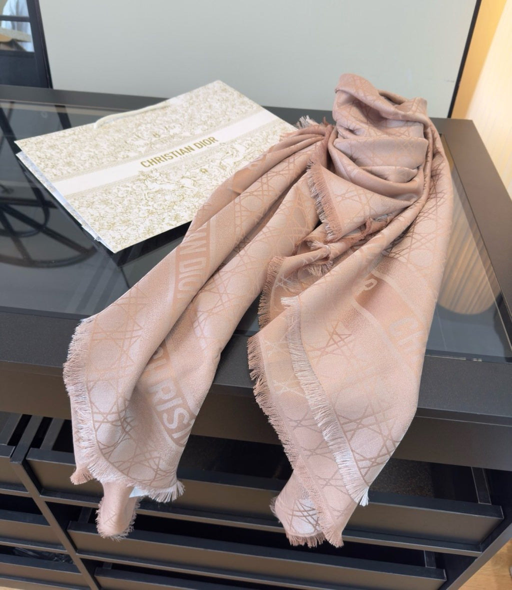 Dior Geometric Jacquard Fringed Square Scarf product image 10, provided for visual reference and product detail review