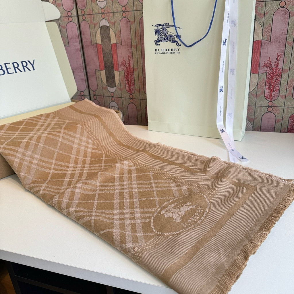 Burberry Fringed Woven Shawl product image 7, provided for visual reference and product detail review