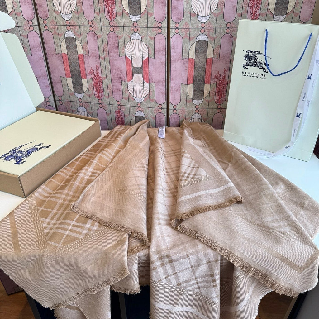 Burberry Fringed Woven Shawl product image 9, provided for visual reference and product detail review