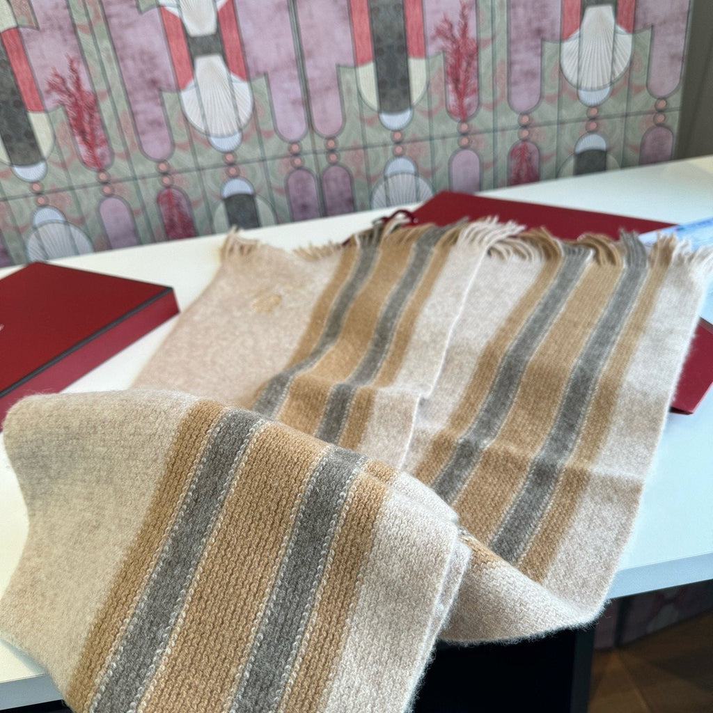 Loro Piana Striped Fringed Scarf product image 11, provided for visual reference and product detail review