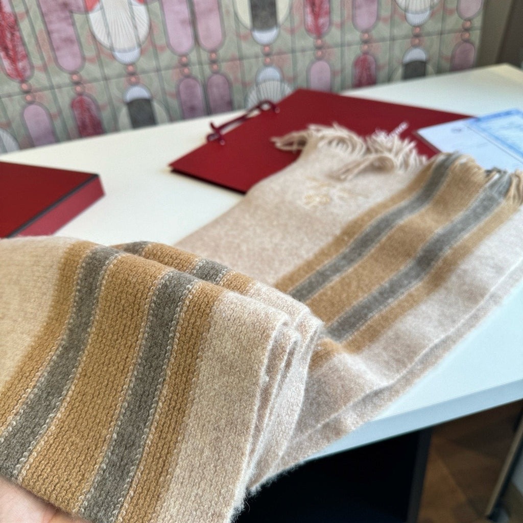 Loro Piana Striped Fringed Scarf product image 12, provided for visual reference and product detail review