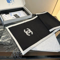 Chanel Fringed Color-Block Scarf product image 1, provided for visual reference and product detail review