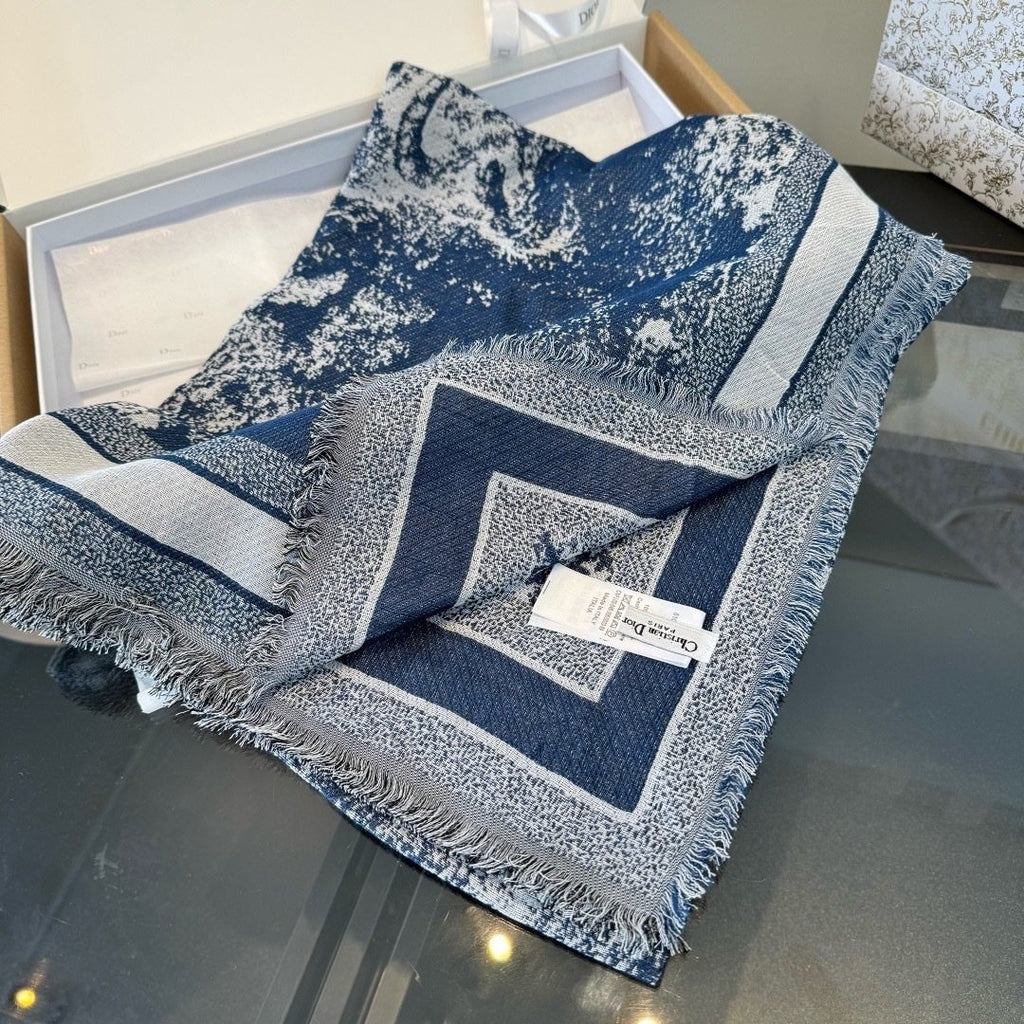 Dior Fringed Animal Print Square Scarf product image 10, provided for visual reference and product detail review