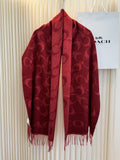 Coach Fringed Monogram Scarf product image 1, provided for visual reference and product detail review