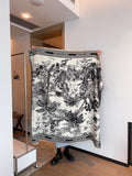 Dior Botanical Print Fringe Square Scarf product image 1, provided for visual reference and product detail review