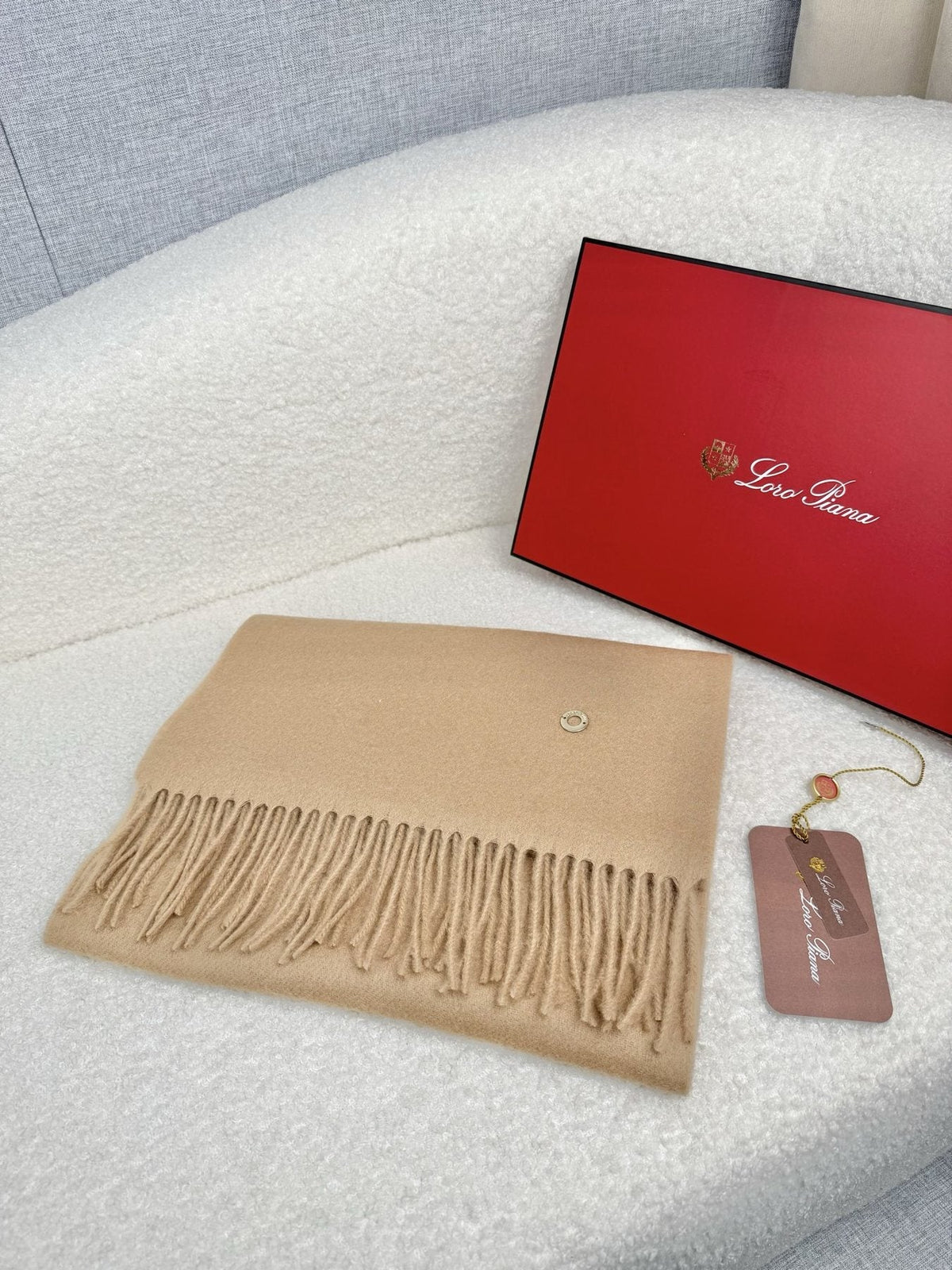 Loro Piana Fringed Cashmere Scarf product image 9, provided for visual reference and product detail review