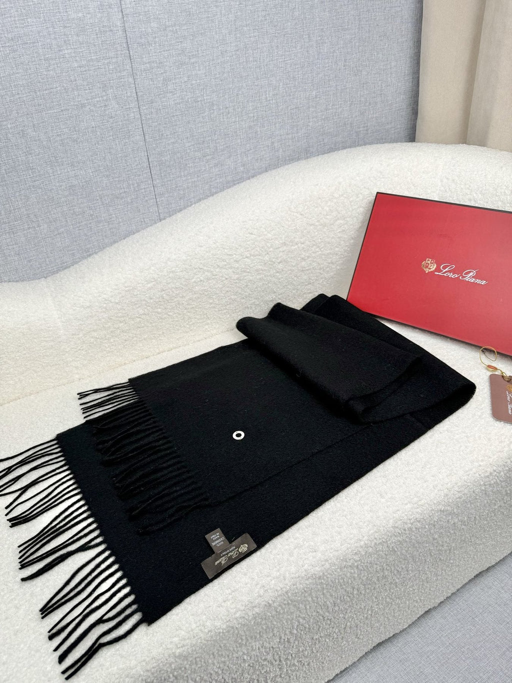 Loro Piana Fringed Cashmere Scarf product image 7, provided for visual reference and product detail review