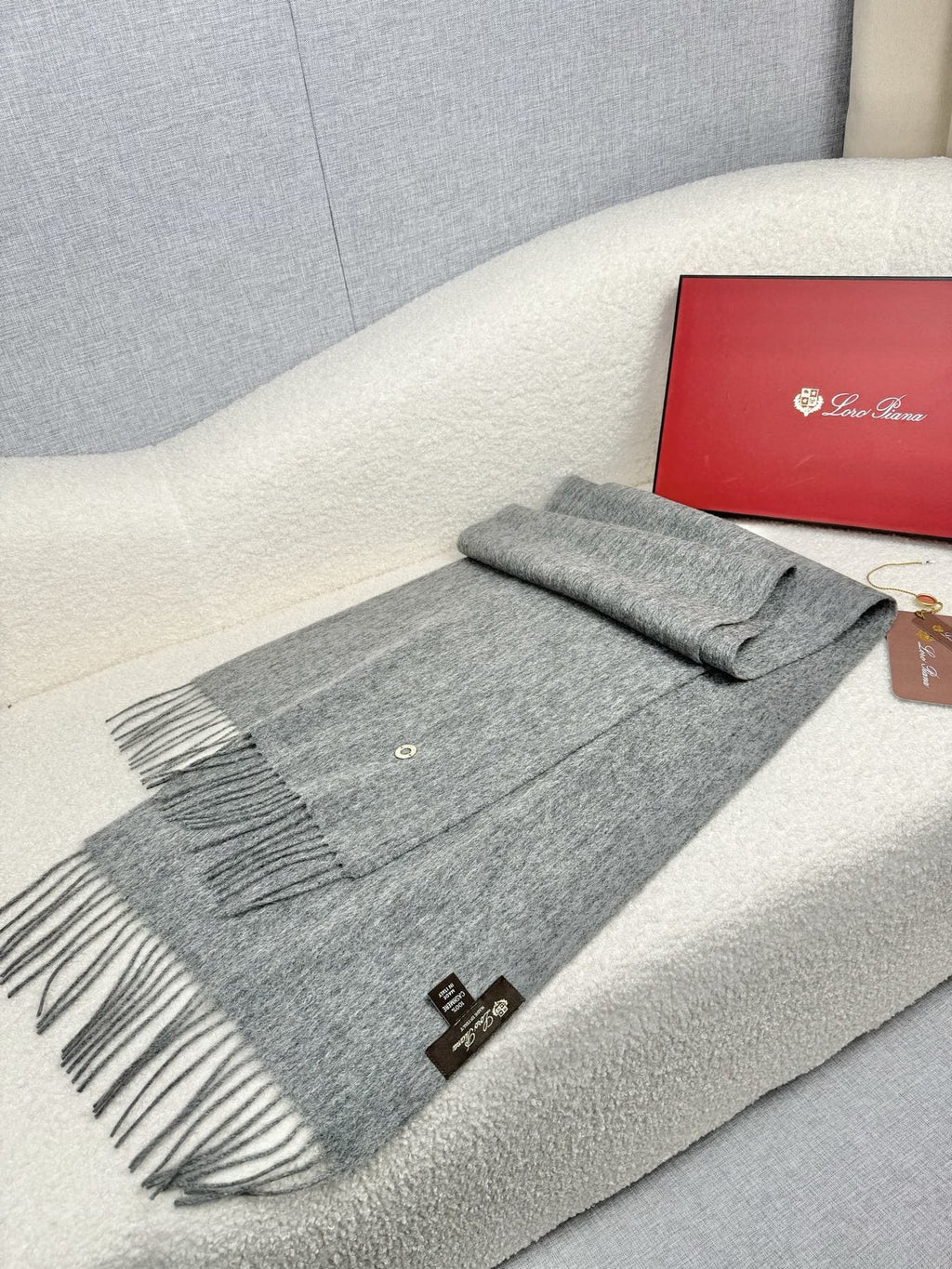 Loro Piana Fringed Cashmere Scarf product image 8, provided for visual reference and product detail review